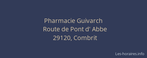 Pharmacie Guivarch