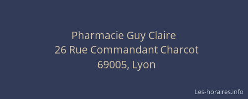 Pharmacie Guy Claire