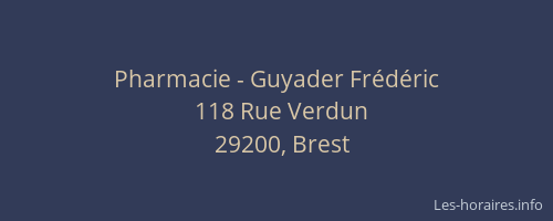 Pharmacie - Guyader Frédéric