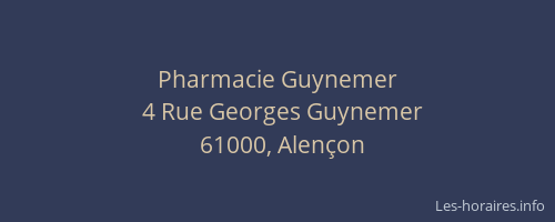 Pharmacie Guynemer