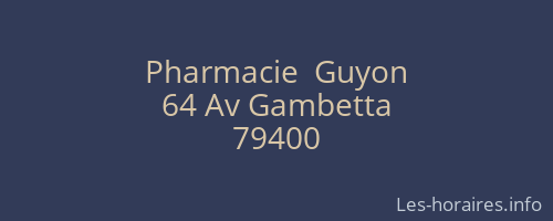 Pharmacie  Guyon
