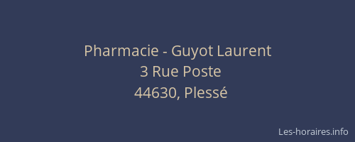 Pharmacie - Guyot Laurent