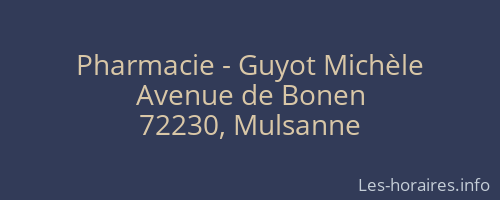 Pharmacie - Guyot Michèle