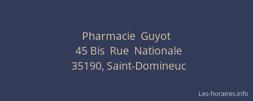 Pharmacie  Guyot