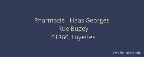 Pharmacie - Haas Georges