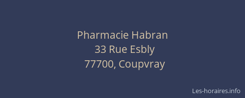Pharmacie Habran