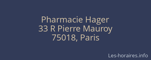 Pharmacie Hager