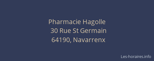 Pharmacie Hagolle