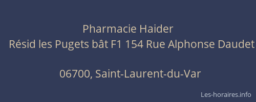 Pharmacie Haider