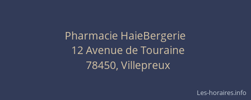 Pharmacie HaieBergerie