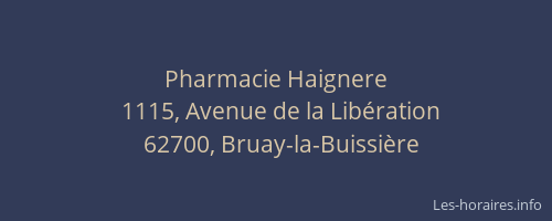 Pharmacie Haignere
