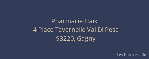 Pharmacie Haïk