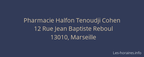 Pharmacie Halfon Tenoudji Cohen