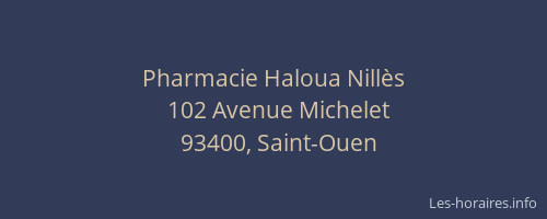 Pharmacie Haloua Nillès