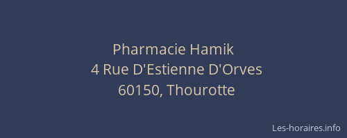 Pharmacie Hamik