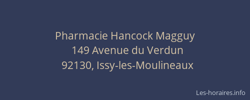 Pharmacie Hancock Magguy