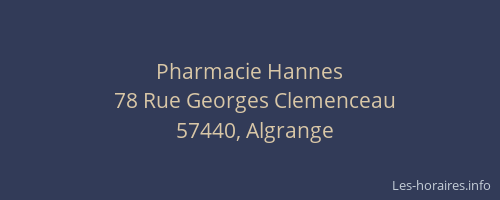 Pharmacie Hannes