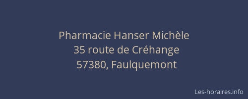 Pharmacie Hanser Michèle