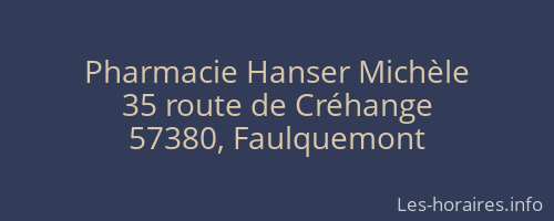 Pharmacie Hanser Michèle