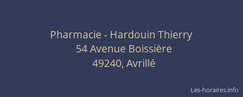 Pharmacie - Hardouin Thierry