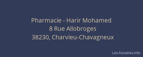 Pharmacie - Harir Mohamed