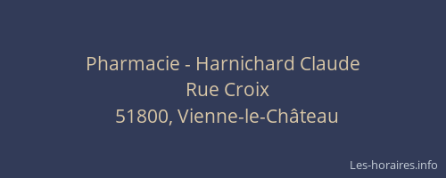 Pharmacie - Harnichard Claude