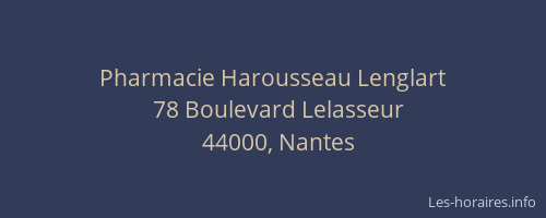 Pharmacie Harousseau Lenglart