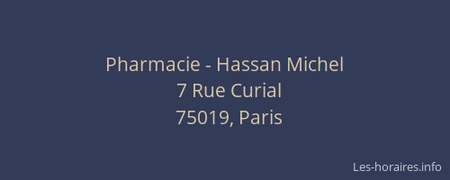 Pharmacie - Hassan Michel