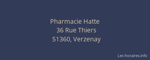 Pharmacie Hatte