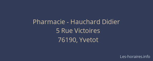 Pharmacie - Hauchard Didier