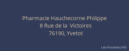 Pharmacie Hauchecorne Philippe