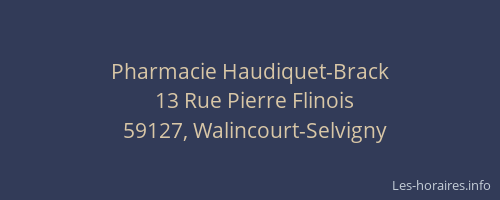 Pharmacie Haudiquet-Brack