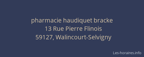 pharmacie haudiquet bracke