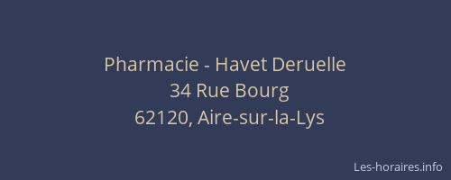 Pharmacie - Havet Deruelle