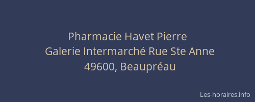 Pharmacie Havet Pierre