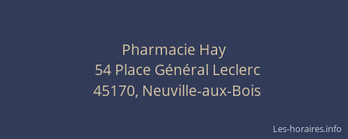 Pharmacie Hay