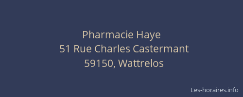 Pharmacie Haye