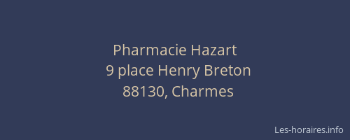 Pharmacie Hazart