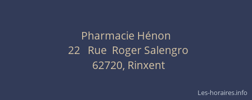 Pharmacie Hénon