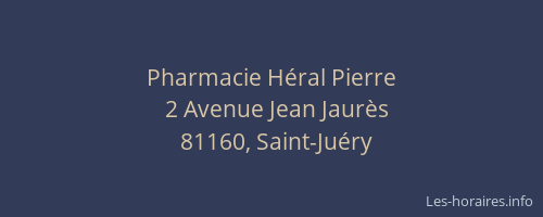 Pharmacie Héral Pierre
