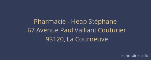 Pharmacie - Heap Stéphane