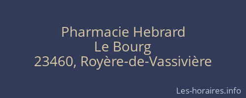 Pharmacie Hebrard