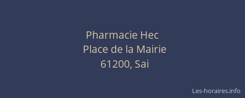 Pharmacie Hec