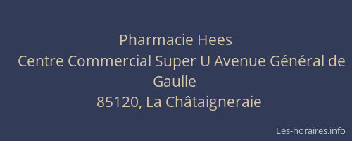 Pharmacie Hees
