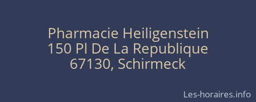 Pharmacie Heiligenstein