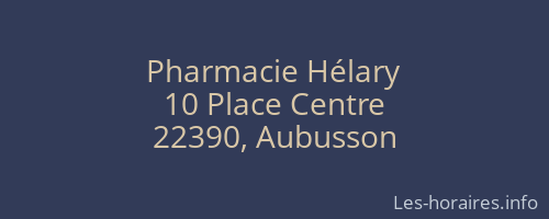 Pharmacie Hélary