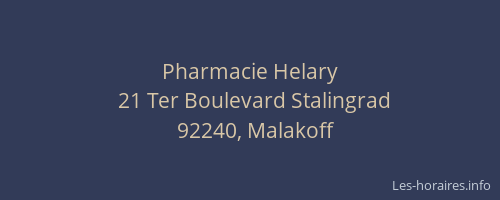 Pharmacie Helary