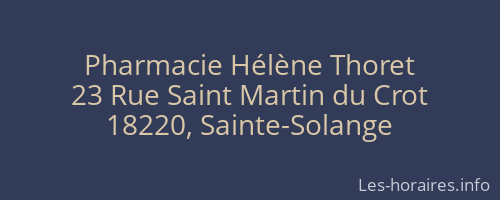 Pharmacie Hélène Thoret
