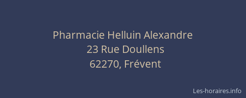 Pharmacie Helluin Alexandre