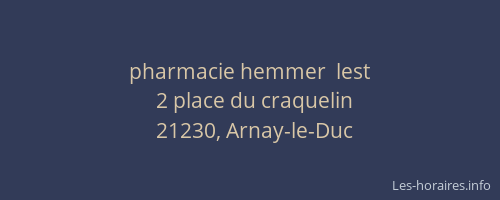 pharmacie hemmer  lest